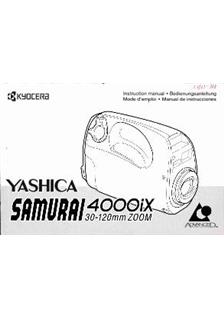 Yashica Samurai 4000ix manual. Camera Instructions.